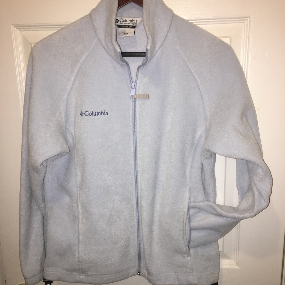 Women’s Columbia fleece full zip‎ powder blue